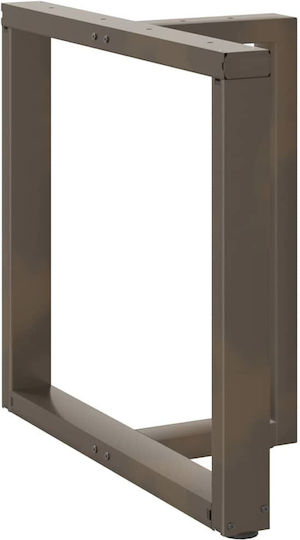 vidaXL Picior Metalic Mobilier 2 Bucăți Potrivit Pentru Masă / Măsuță / Birou 70x35x72cm Natural