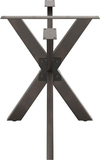 vidaXL Metallic Furniture Leg Suitable for Table / Coffee Table / Office 120x68x72cm Natural