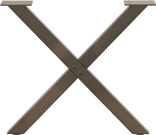 vidaXL Металик Крак На Мебел 2 Бройки Подходящ За Маса / Малка Маса / Офис 60x42x42см Кафяв