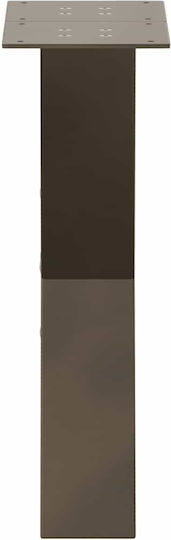 vidaXL Metallic Furniture Leg 2 Pieces Suitable for Table / Coffee Table / Office 28x42x42cm Brown