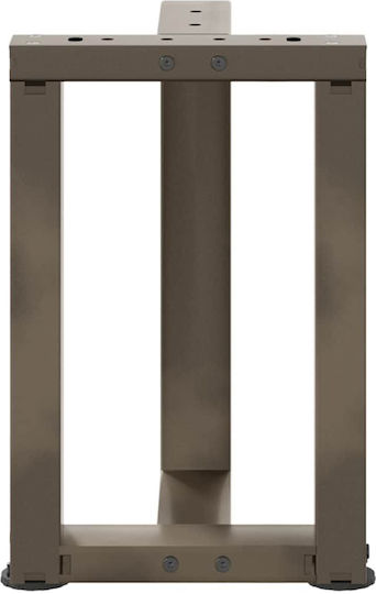 vidaXL Metallic Furniture Leg 2 Pieces Suitable for Table / Coffee Table / Office 28x25x42cm Black