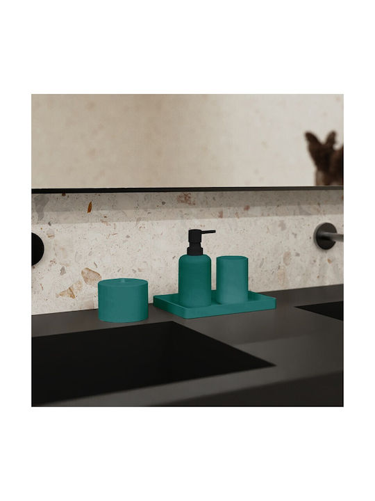 Inter Ceramic Emerald Badezimmer-Schale Icca 55658 Dg Freistehend Polyresin 10,1x7cm Matt Smaragd