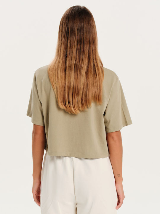 Дамски Култури T-shirt Зелен 251.EW33.108-Димно-Зелено
