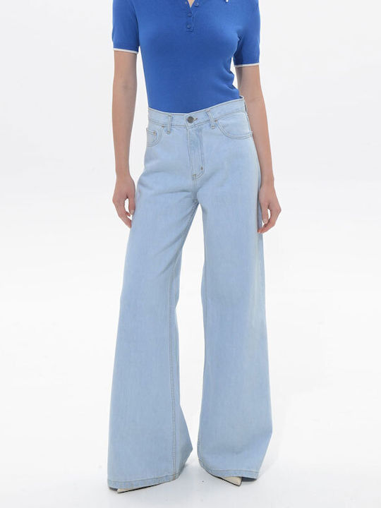 Sac & Co Women's Jean Trousers in Regular Fit Light Blue