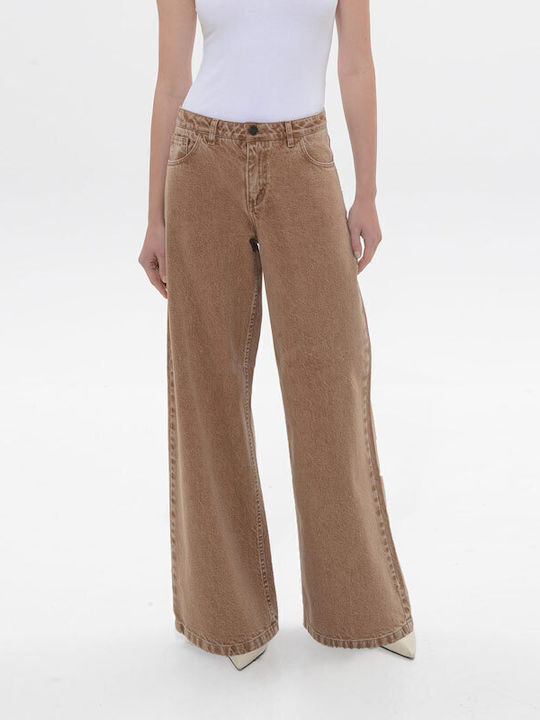 Sac & Co Women's Jean Trousers in Regular Fit Brown