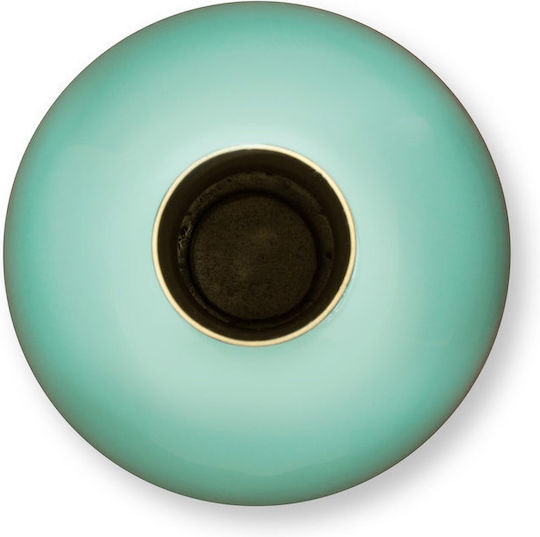 Pip Studio Metallvase Blau 15cm x 26cm