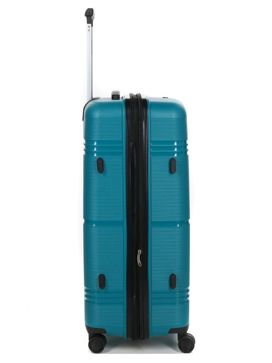 WORLDLINE Mittlerer Reisekoffer Hartschalen Petrol Blue mit 4 Räder