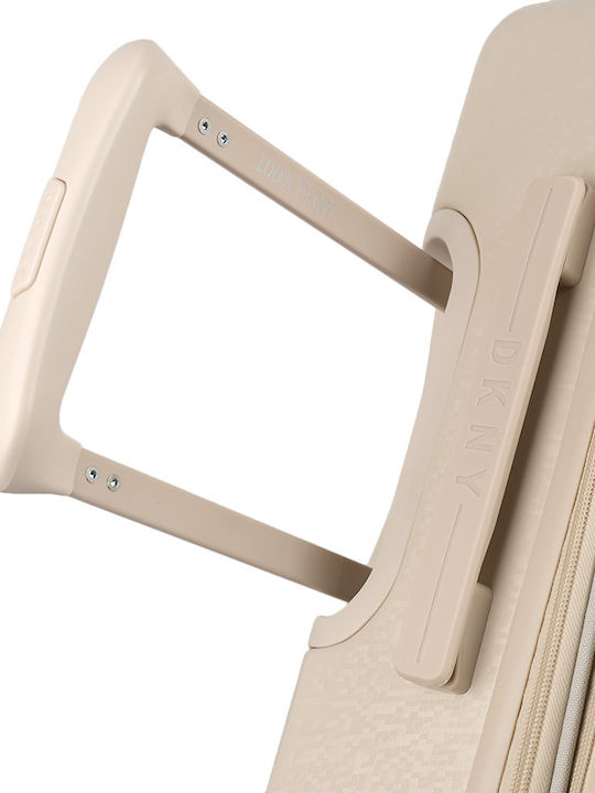 DKNY Medium Hard Travel Suitcase Ivory with 4 Wheels