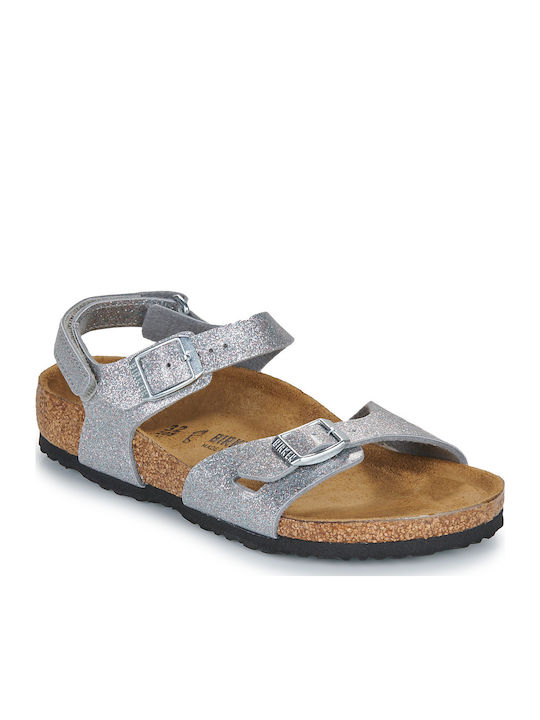 Birkenstock Rio Ανατομικά Ασημί