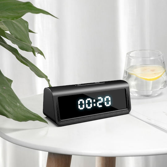 Cameră spion ascunsă 4K în ceas digital Wi-Fi viziune nocturnă senzor de mișcare iOS Android