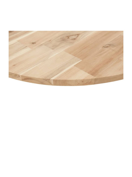vidaXL Rund Tischoberfläche aus Massivholz Brown 40x40x2cm 4008682 1Stück