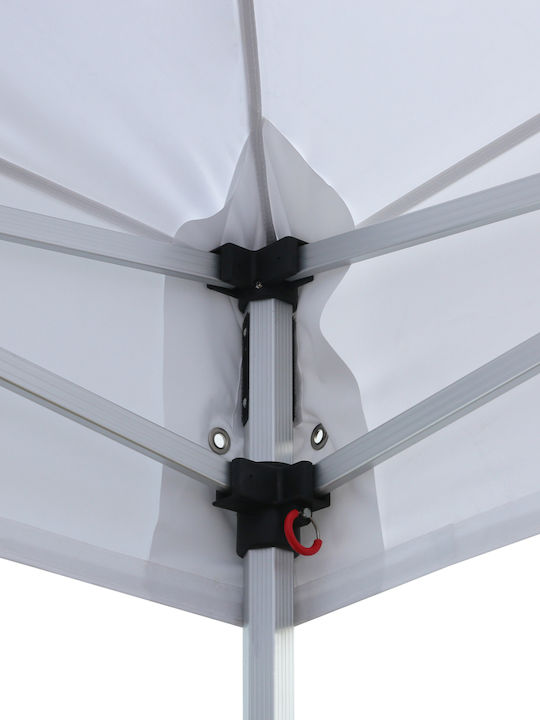 HomeMarkt Сгъваема киоска Градина CRESSEN Бял 3x3м
