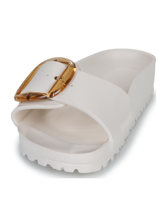 Madrid Big Buckle EVA Slides σε Λευκό Χρώμα