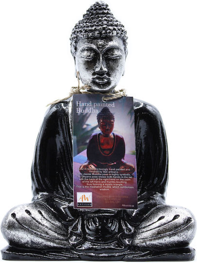 Sculpture Buddha Meditation Pose Hand Painted 15cm