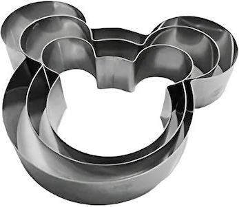 Set mit 3 Mickey-Mouse-Kuchenformen
