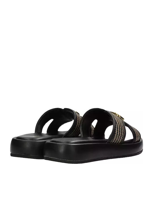 Flache Sandalen Für Damen Schwarz