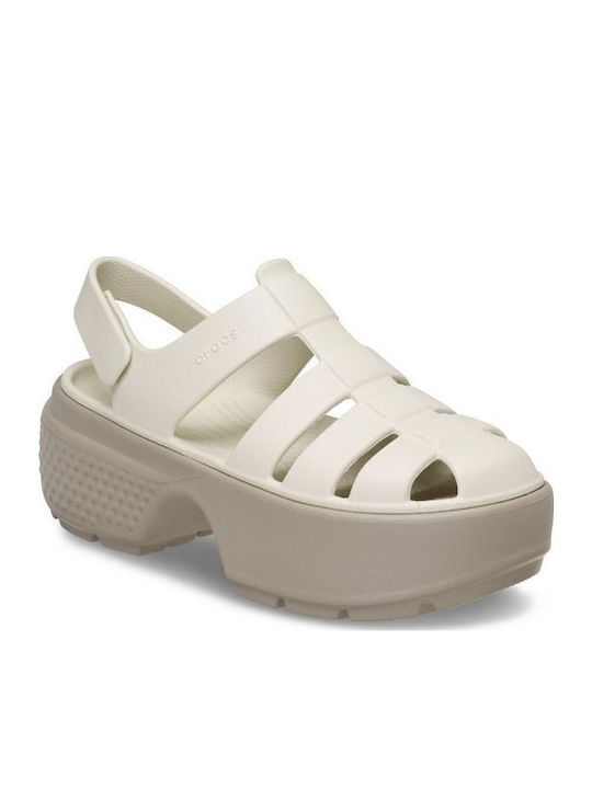 Stomp Fisherman Women's Flat Sandals in Beige Color