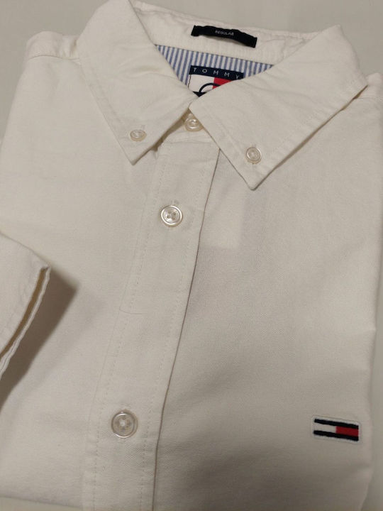 Oxford Long-sleeved Cotton Shirt White
