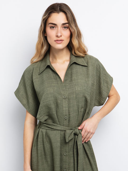 Toi&Moi Kleid Ganztägig Khaki