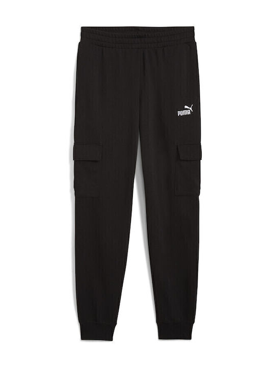 Cargo Soccer Sweatpants With Elastic Black