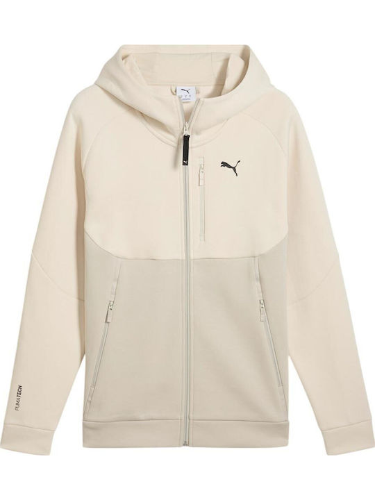 Sweatshirt with Hood Ecru