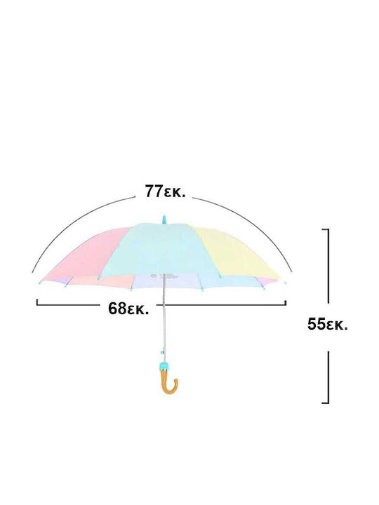 Disney Kids Curved Handle Umbrella Lilo & Stitch with Diameter 76cm Pink