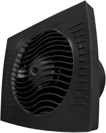 Ventilator de baie pătrat negru Φ100 105m³/h Mmotors 2010
