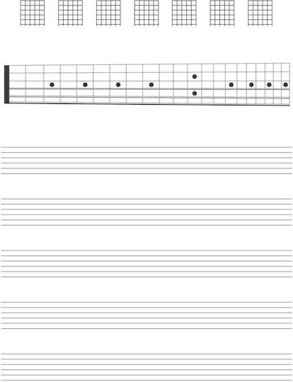 Guitar Tab Manuscript Paper