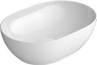 GSI Pura Επικαθήμενος Νιπτήρας Πορσελάνης 50x35x16cm White