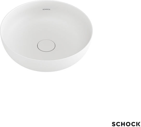 Schock Επικαθήμενος Νιπτήρας Πορσελάνης 39x39cm White Matt Schock Επικαθήμενος Νιπτήρας Πορσελάνης 39x39cm White Matt