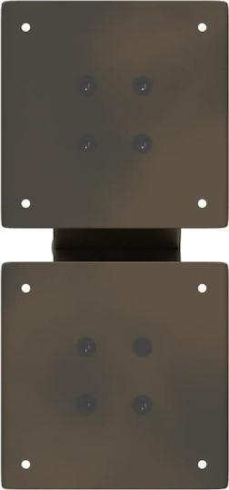 vidaXL Metallic Furniture Leg 2 Pieces Suitable for Table / Coffee Table / Office 30x30cm Brown