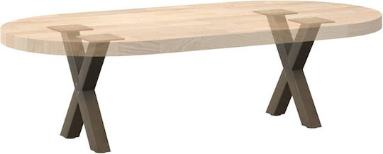 vidaXL Metallic Furniture Leg 2 Pieces Suitable for Table Office 30x30cm Brown