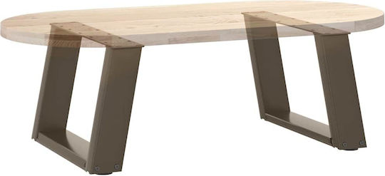 vidaXL Metallic Furniture Leg 2 Pieces Suitable for Table / Coffee Table / Office 50x30cm Anthracite Brown