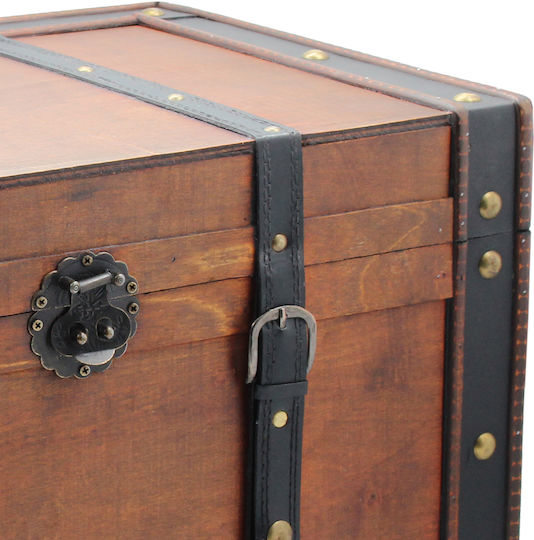 Keskor Μπαούλο Ξύλινο 50x31.5x31εκ. Καφέ