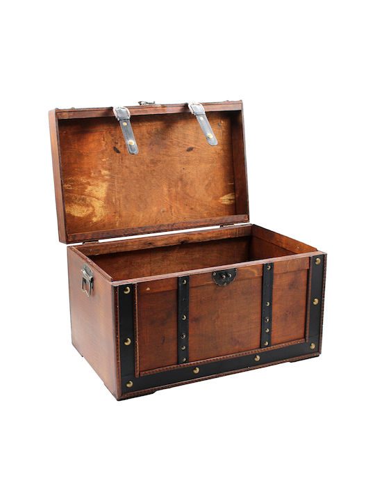Keskor Wooden Decorative Trunk Brown 50x31.5x31cm