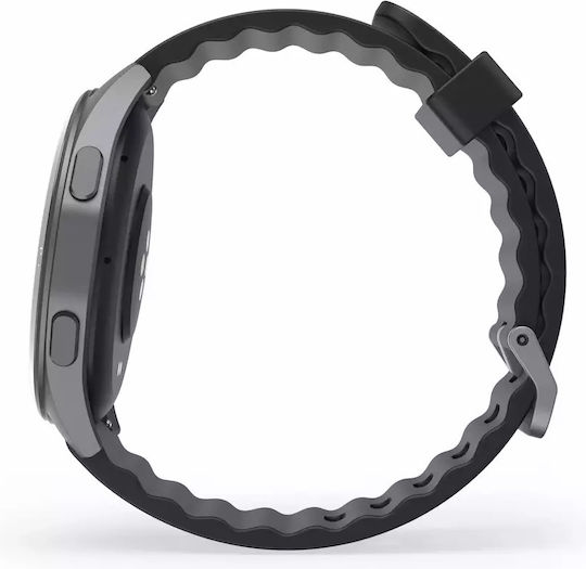 HAMA 7010 46mm Αδιάβροχο Smartwatch με Παλμογράφο (Μαύρο)