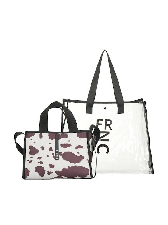 Women's Shopper Bag White/Brown