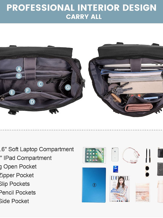 Lovevook Tasche Rucksack für Laptop 15.6" in Schwarz Farbe MB2009