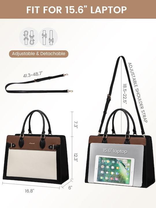 Lovevook Τσάντα Ώμου / Χειρός για Laptop 15.6" beige/brown WB3183