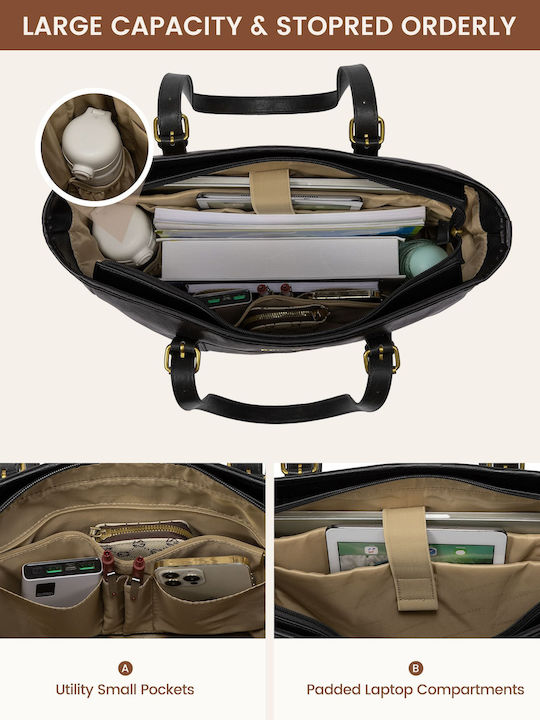 Lovevook Waterproof Shoulder / Handheld Bag for 15.6" Laptop Black WB3147