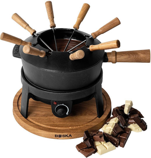 Boska Holland Electric Cast Iron Fondue Pot Black 22x21.7x34.7cm