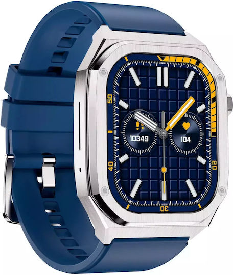 MaxCom FW65 Iron S 55mm Smartwatch με Παλμογράφο (Ασημί)