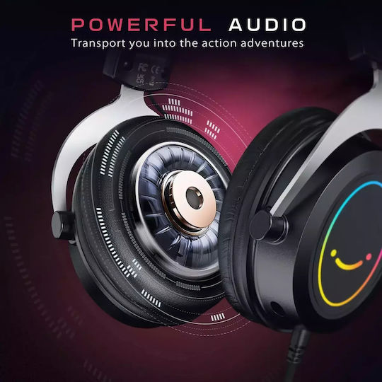 Fifine AmpliGame H3 Over Ear Gaming Headset with 3.5 mm / USB Connectivity for Nintendo Switch / PS4 / PS5 / XBOX