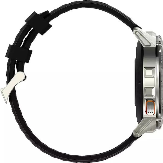 MaxCom FW110 Titan Chronos Titanium Smartwatch με SIM και Παλμογράφο (Ασημί)
