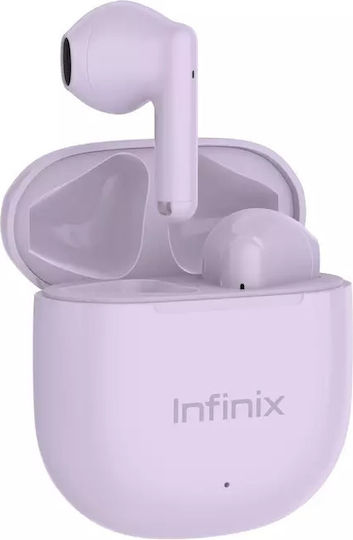 Infinix XBuds 3 Bluetooth Handsfree Ακουστικά με Αντοχή στον Ιδρώτα και Θήκη Φόρτισης Μωβ