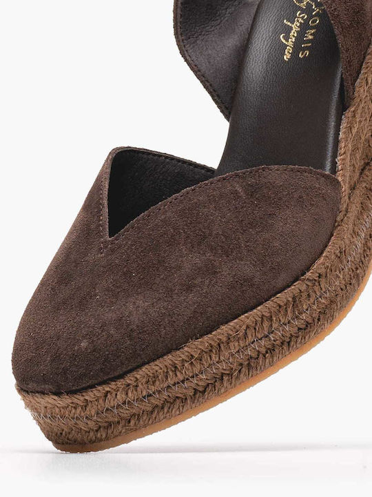 Komis & Komis Damenplattformen im Espadrilles-Stil Braun