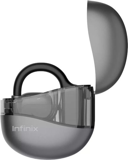 Infinix XBuds 3 Loop Bluetooth Handsfree Ακουστικά με Αντοχή στον Ιδρώτα και Θήκη Φόρτισης Γκρι