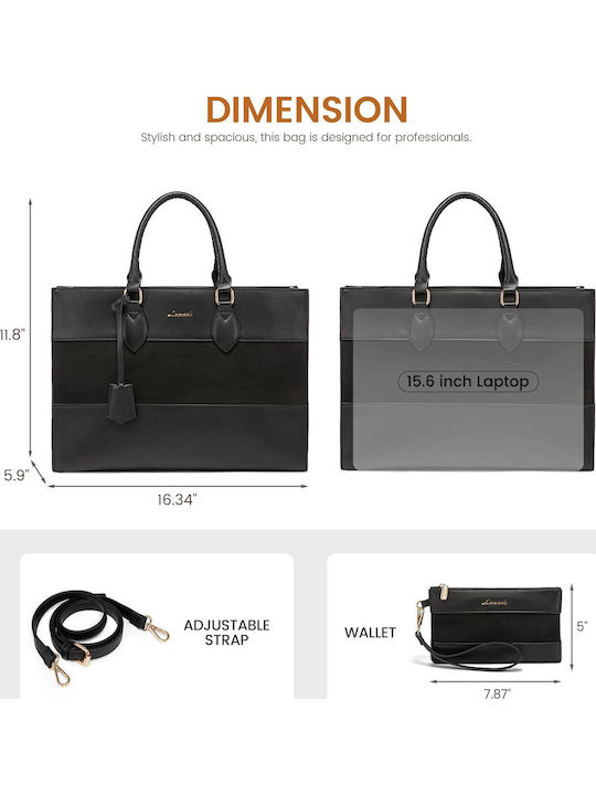 Set Women's Bag Shopper Shoulder Black