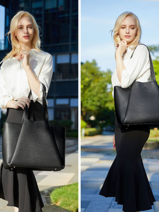 Set Women's Bag Shopper Shoulder Black