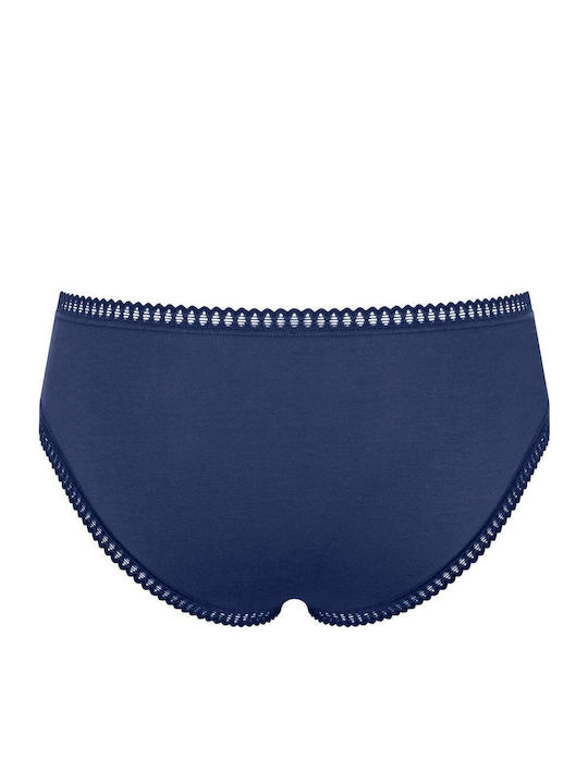 Βαμβακερά Women's String 3Pack with Lace Sky blue